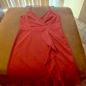 Burgundy Ruffle Dress